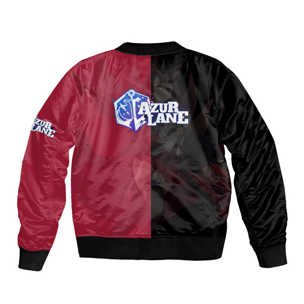 Akagi - Azur Lane Bomber Jacket Anime Game Style TS04 - The Mazicc - Unisex - S - Black/Red