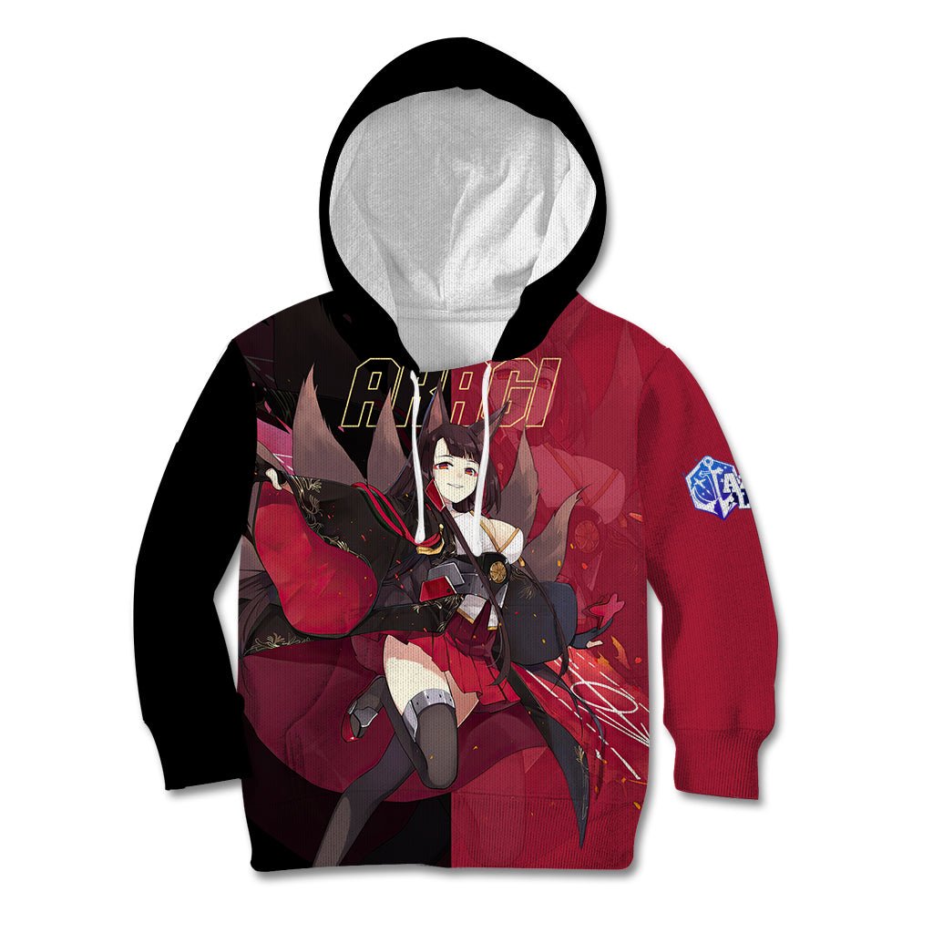 Akagi - Azur Lane Kid Hoodie Anime Game Style TS04 - The Mazicc - Hoodie - Toddler 2T - Black/Red