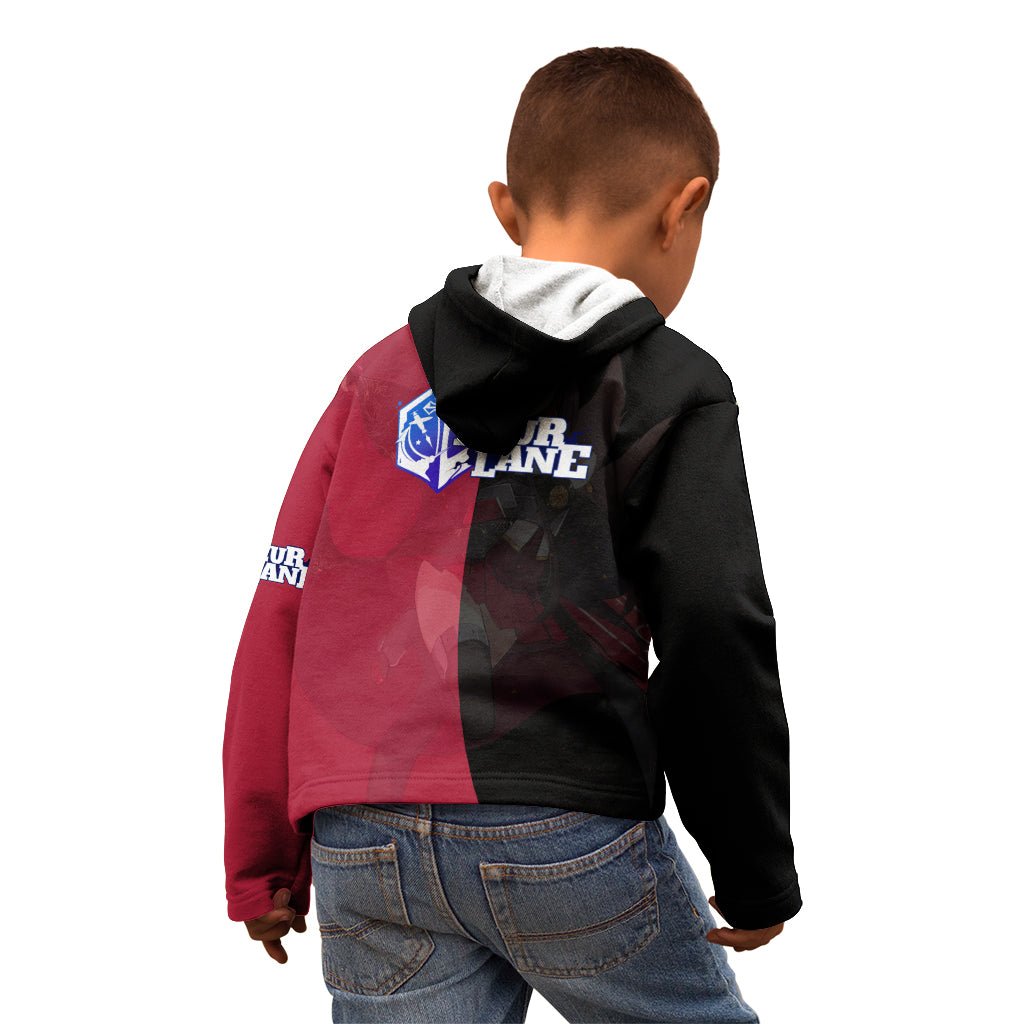 Akagi - Azur Lane Kid Hoodie Anime Game Style TS04 - The Mazicc - Zip Hoodie - Toddler 2T - Black/Red