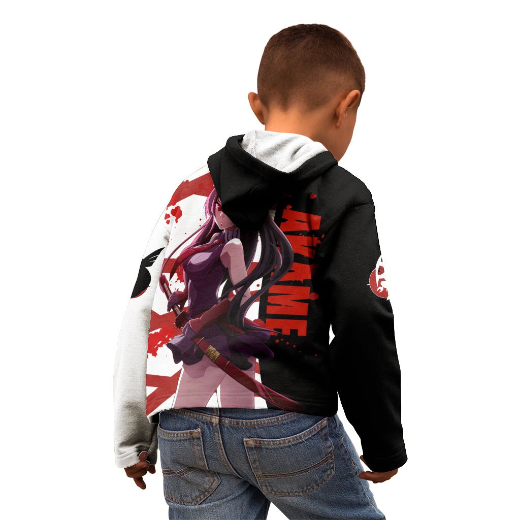 Akame - Akame ga Kill Kid Hoodie Anime Mix Grunge Blood Style TS04 - The Mazicc - Zip Hoodie - Toddler 2T - Black/White