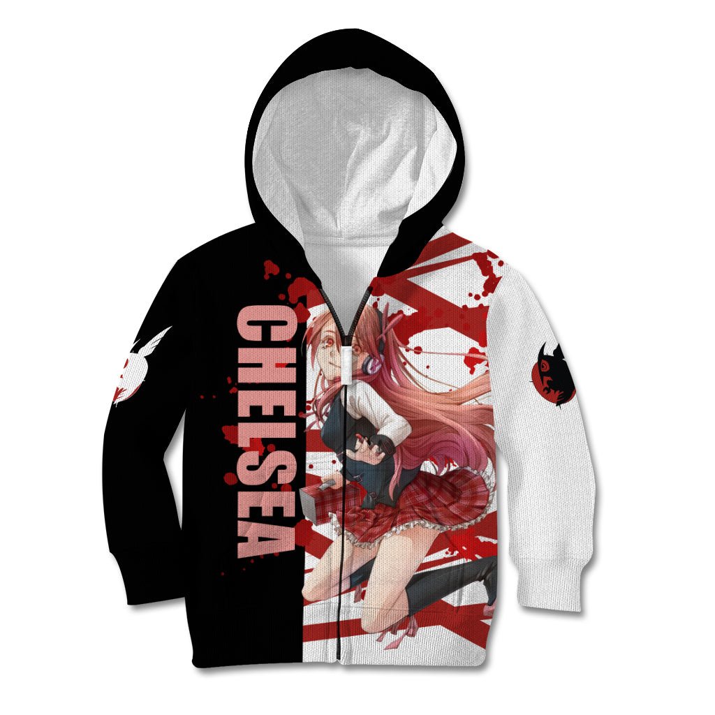 Akame Chelsea Anime Kid Hoodie Akame ga Kill TS04 - The Mazicc - Zip Hoodie - Toddler 2T - Black/White