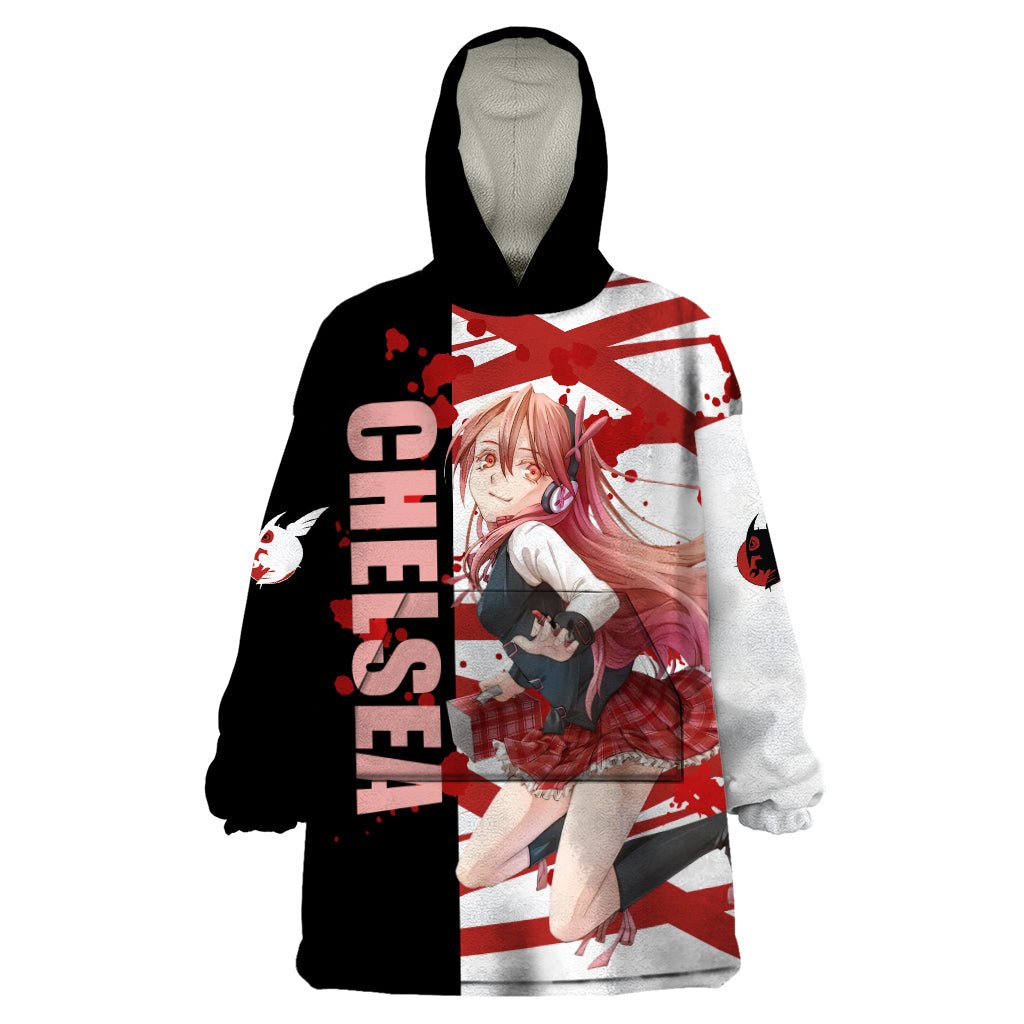 Akame Chelsea Anime Wearable Blanket Hoodie Akame ga Kill TS04 - The Mazicc - Adult - One Size - Black/White