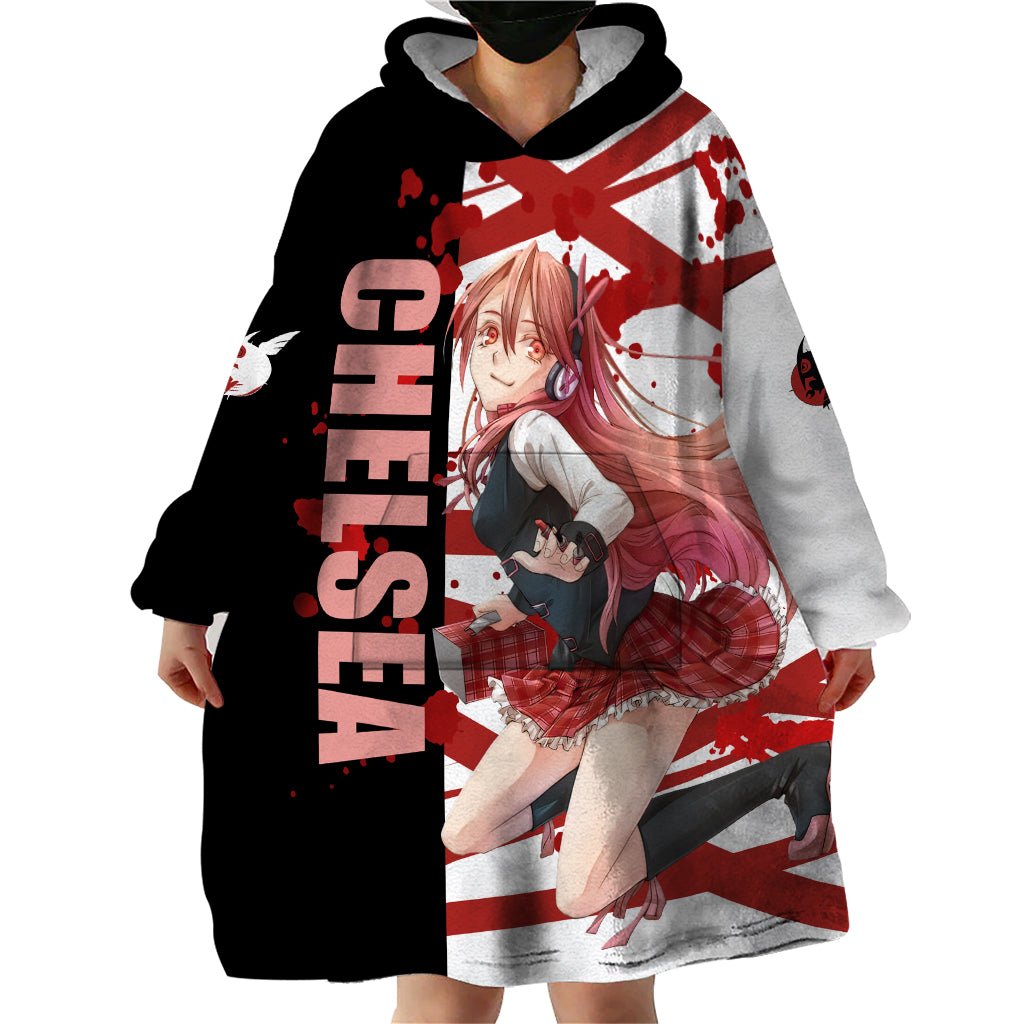 Akame Chelsea Anime Wearable Blanket Hoodie Akame ga Kill TS04 - The Mazicc - Adult - One Size - Black/White