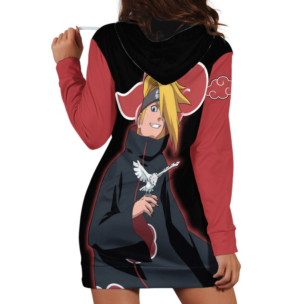 Akatsuki Deidara Hoodie Dress Naruto TS04 - The Mazicc - XS - Black/Red -