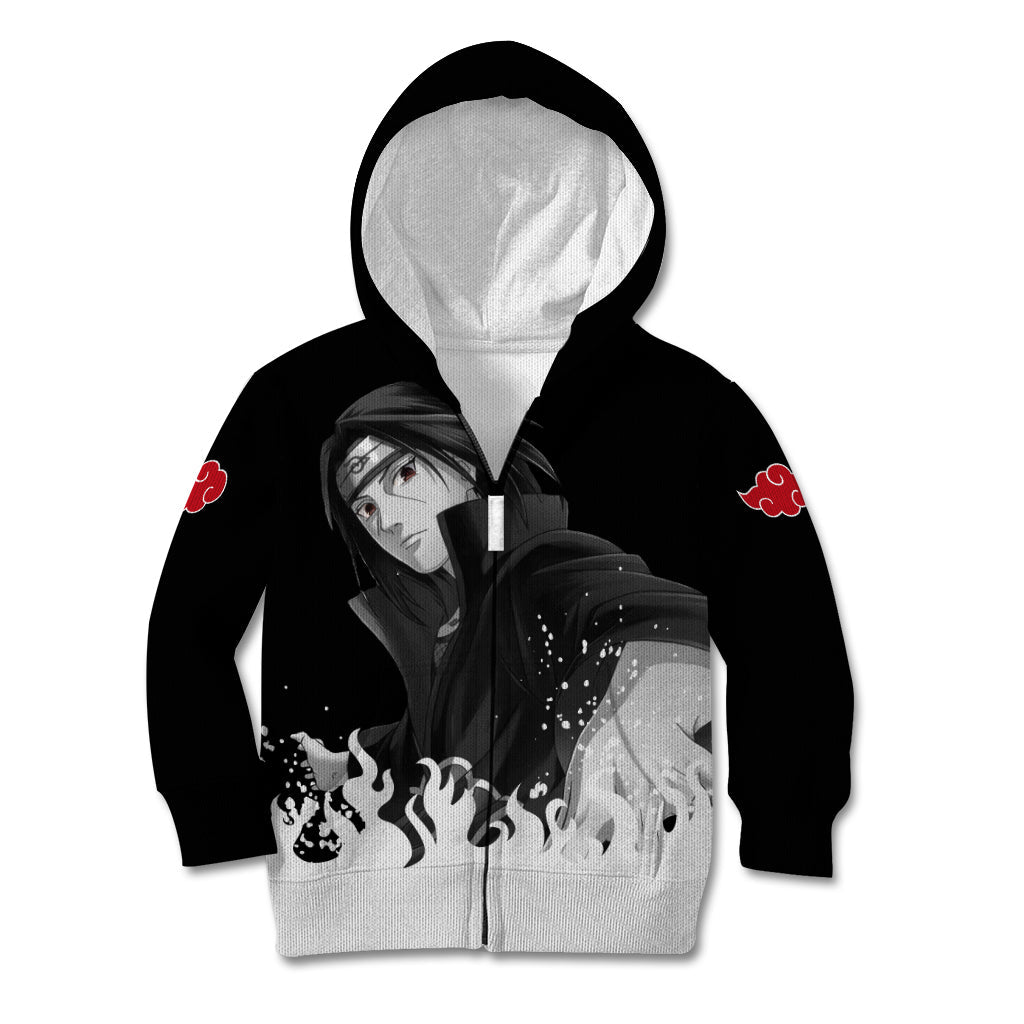 Akatsuki Itachi Uchiha Akatsuki Itachi Uchiha Kid Hoodie TS04 - The Mazicc - Zip Hoodie - Toddler 2T - Black