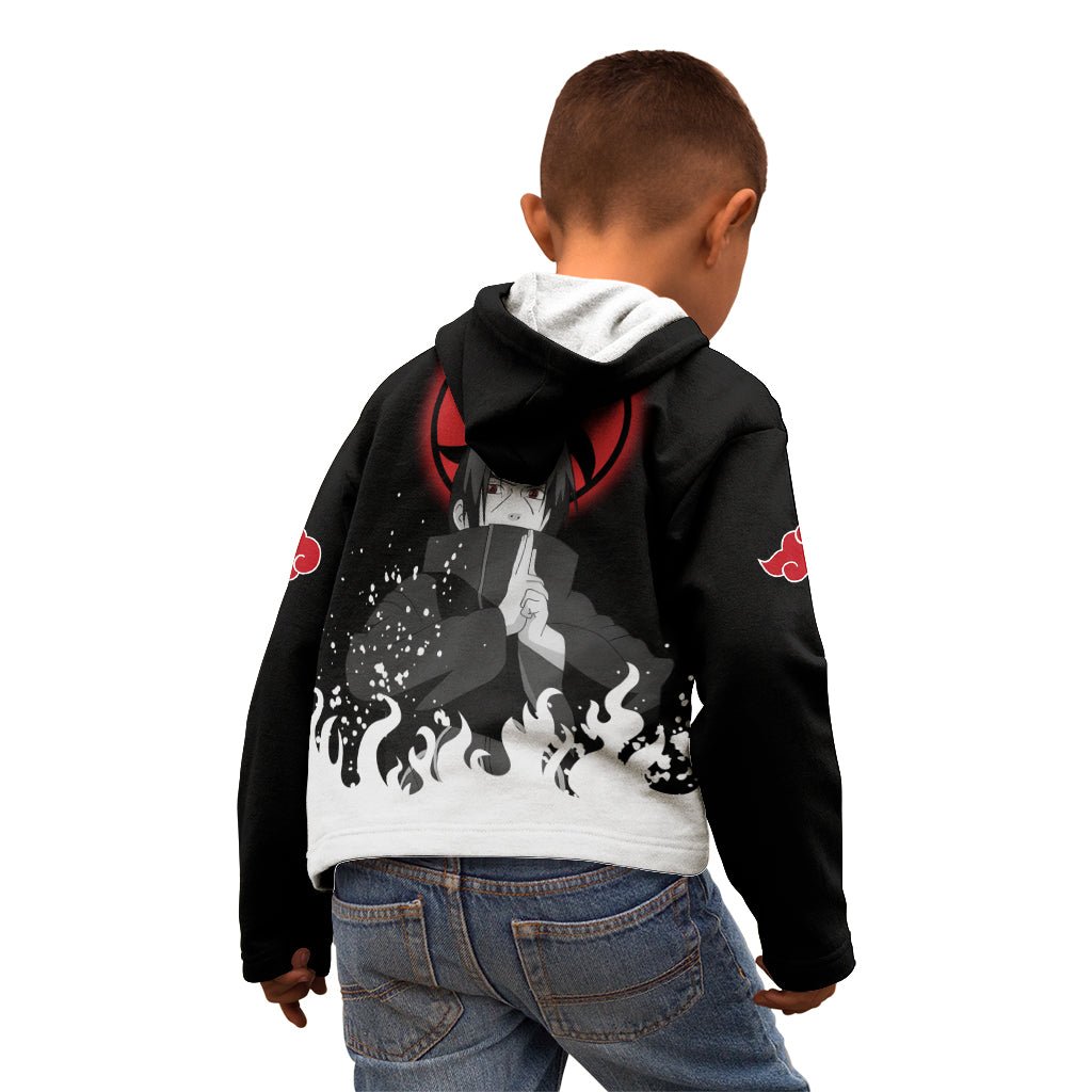 Akatsuki Itachi Uchiha Akatsuki Itachi Uchiha Kid Hoodie TS04 - The Mazicc - Zip Hoodie - Toddler 2T - Black
