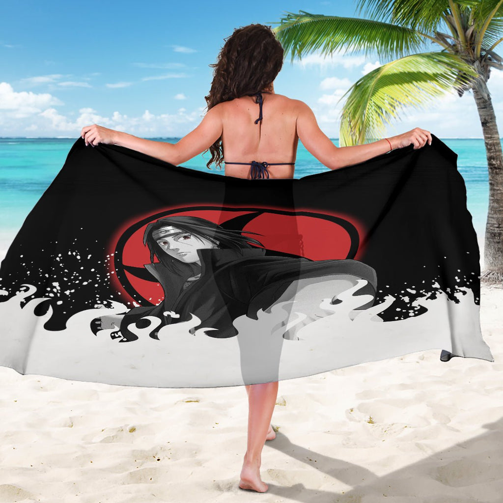 Akatsuki Itachi Uchiha Akatsuki Itachi Uchiha Sarong TS04 - The Mazicc - One Size - 44 x 66 inches - Black