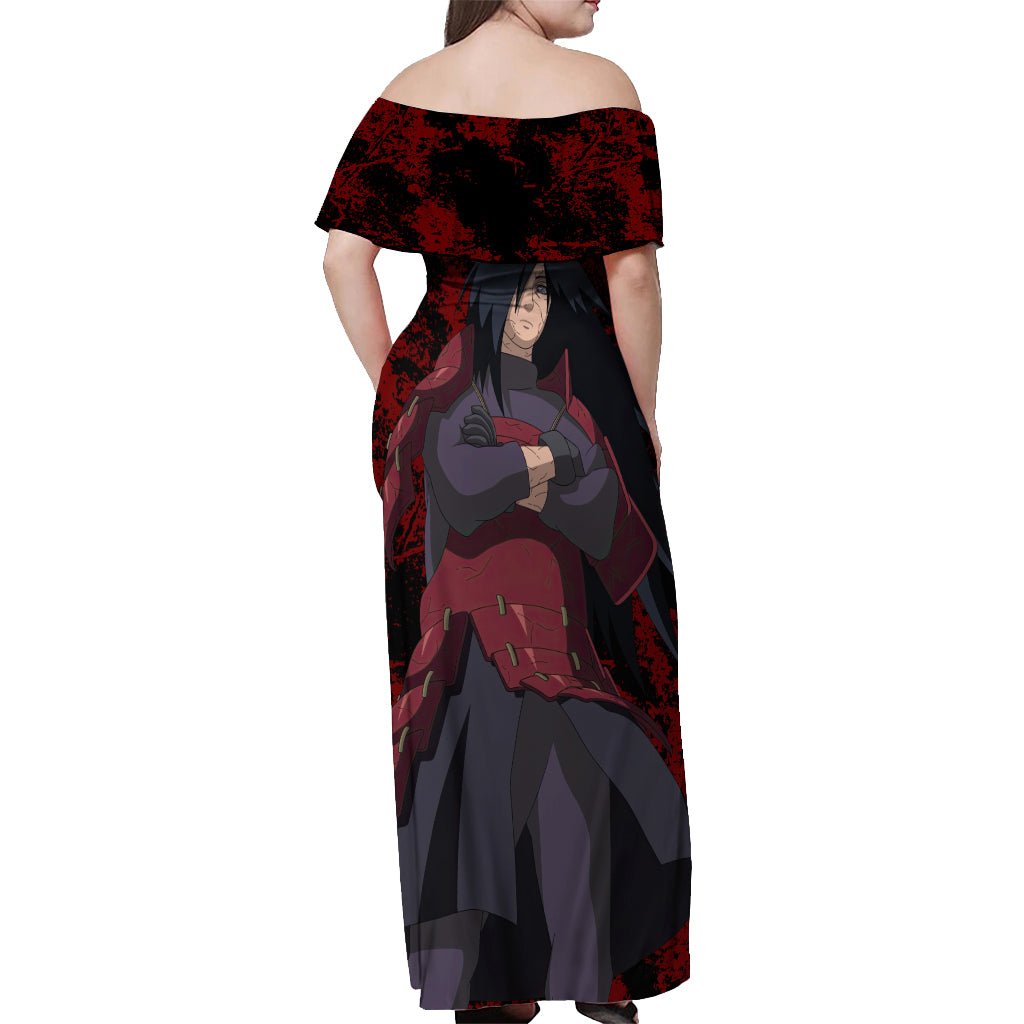 Akatsuki Madara Uchiha Off Shoulder Maxi Dress TS04 - The Mazicc - Women - S - Multicolor