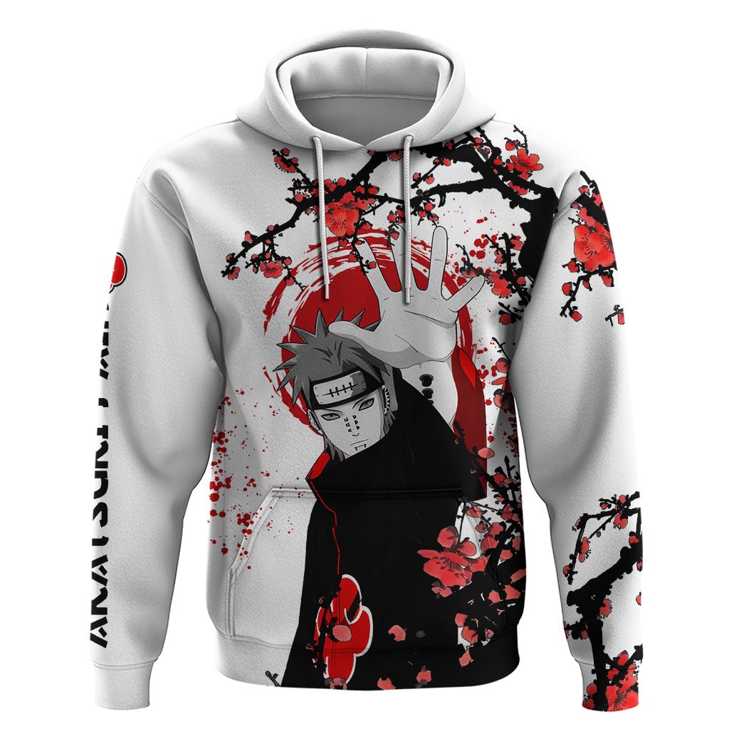 Akatsuki Pain - Anime Japan Styles Hoodie TS04 - The Mazicc - Pullover Hoodie - S - White