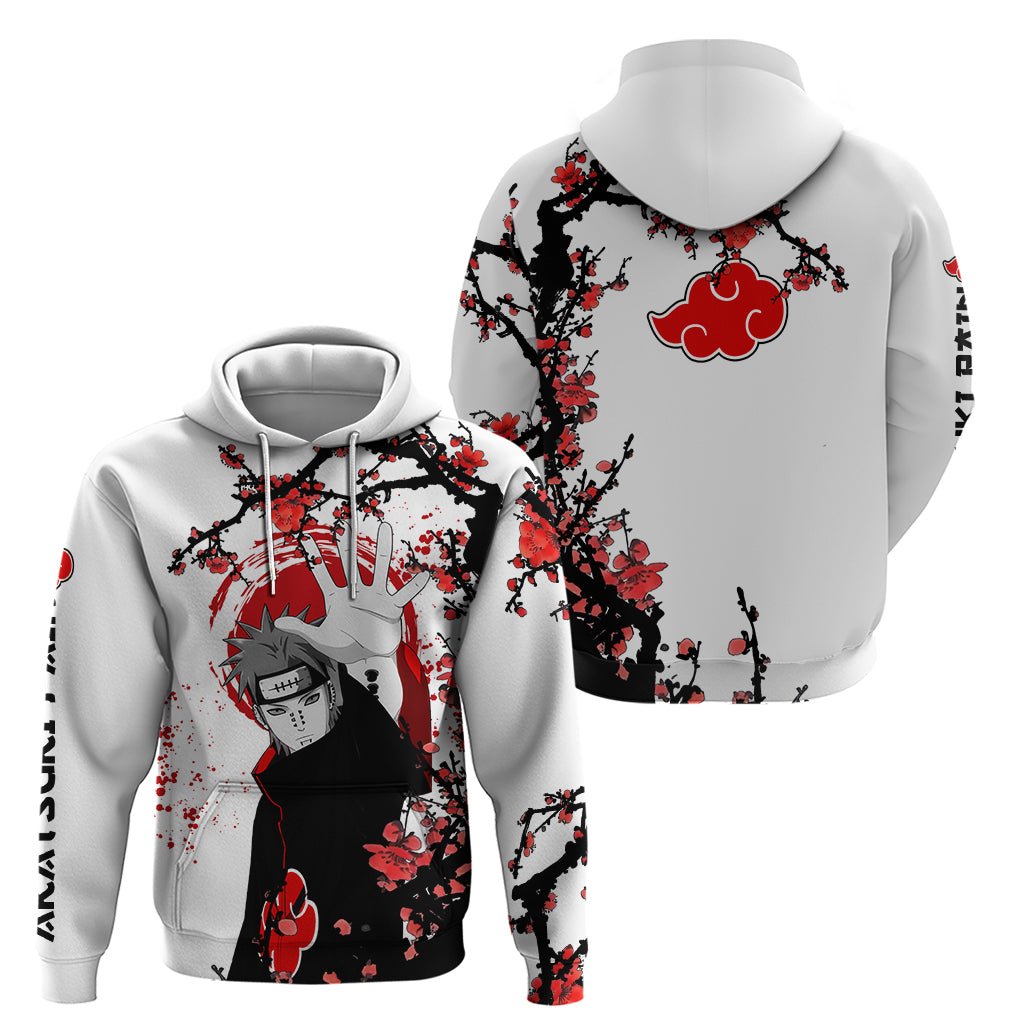 Akatsuki Pain - Anime Japan Styles Hoodie TS04 - The Mazicc - Pullover Hoodie - S - White