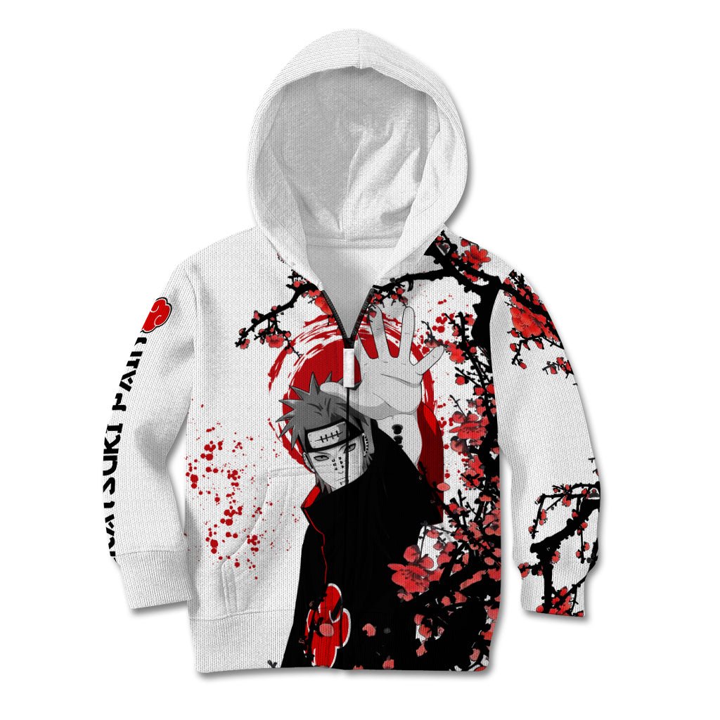 Akatsuki Pain - Anime Japan Styles Kid Hoodie TS04 - The Mazicc - Zip Hoodie - Toddler 2T - White