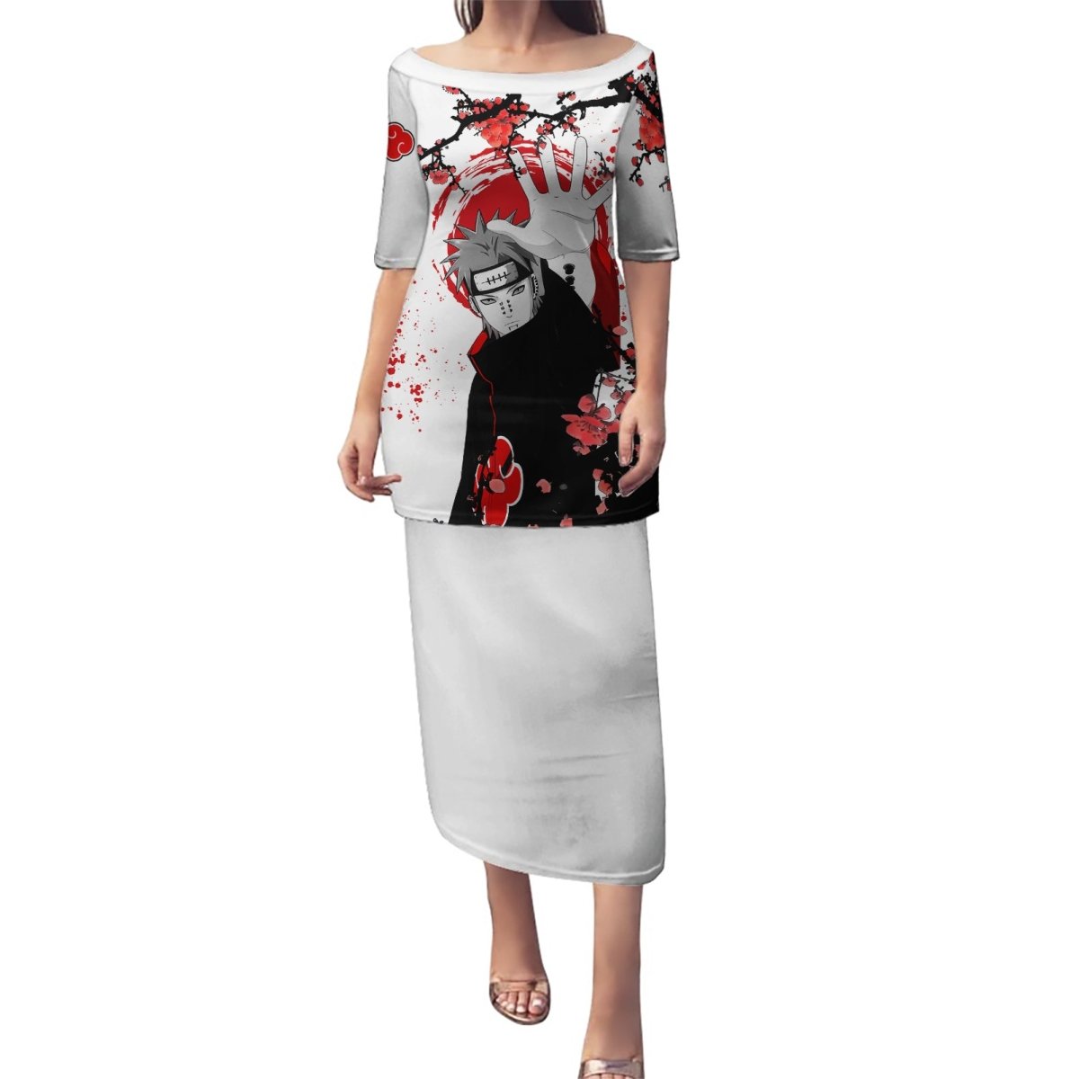 Akatsuki Pain - Anime Japan Styles Puletasi TS04 - The Mazicc - Long Dress - S - White