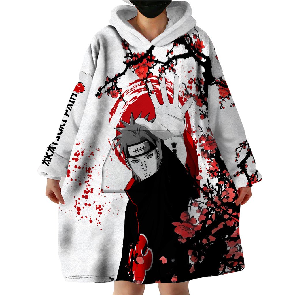 Akatsuki Pain - Anime Japan Styles Wearable Blanket Hoodie TS04 - The Mazicc - Adult - One Size - White