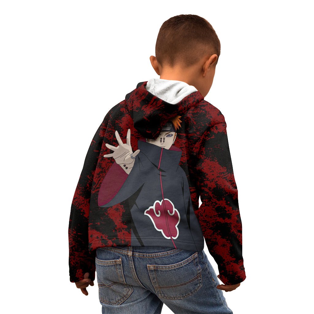 Akatsuki Pain - Anime Tie - Dye Style Kid Hoodie TS04 - The Mazicc - Zip Hoodie - Toddler 2T - Multicolor