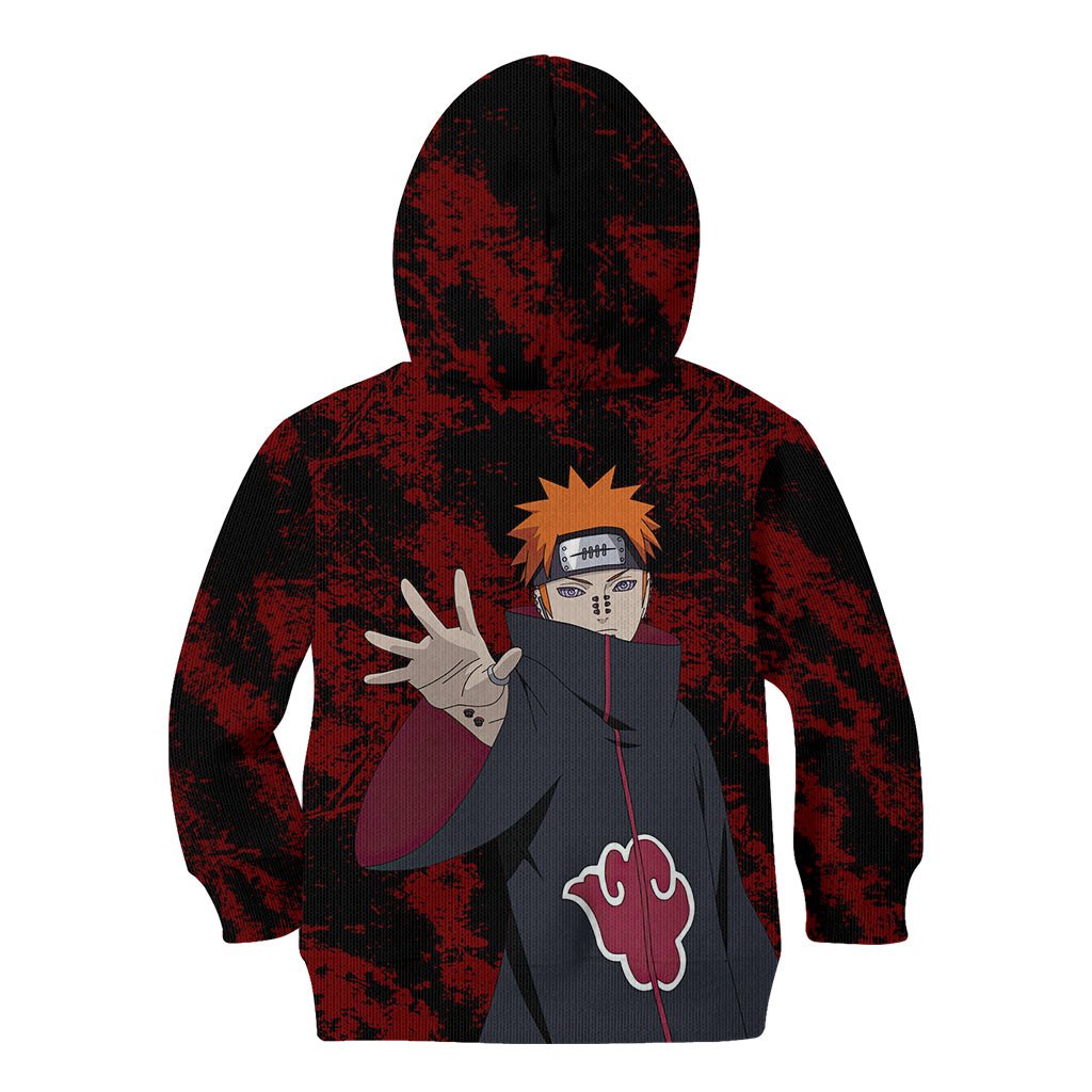Akatsuki Pain - Anime Tie - Dye Style Kid Hoodie TS04 - The Mazicc - Hoodie - Toddler 2T - Multicolor