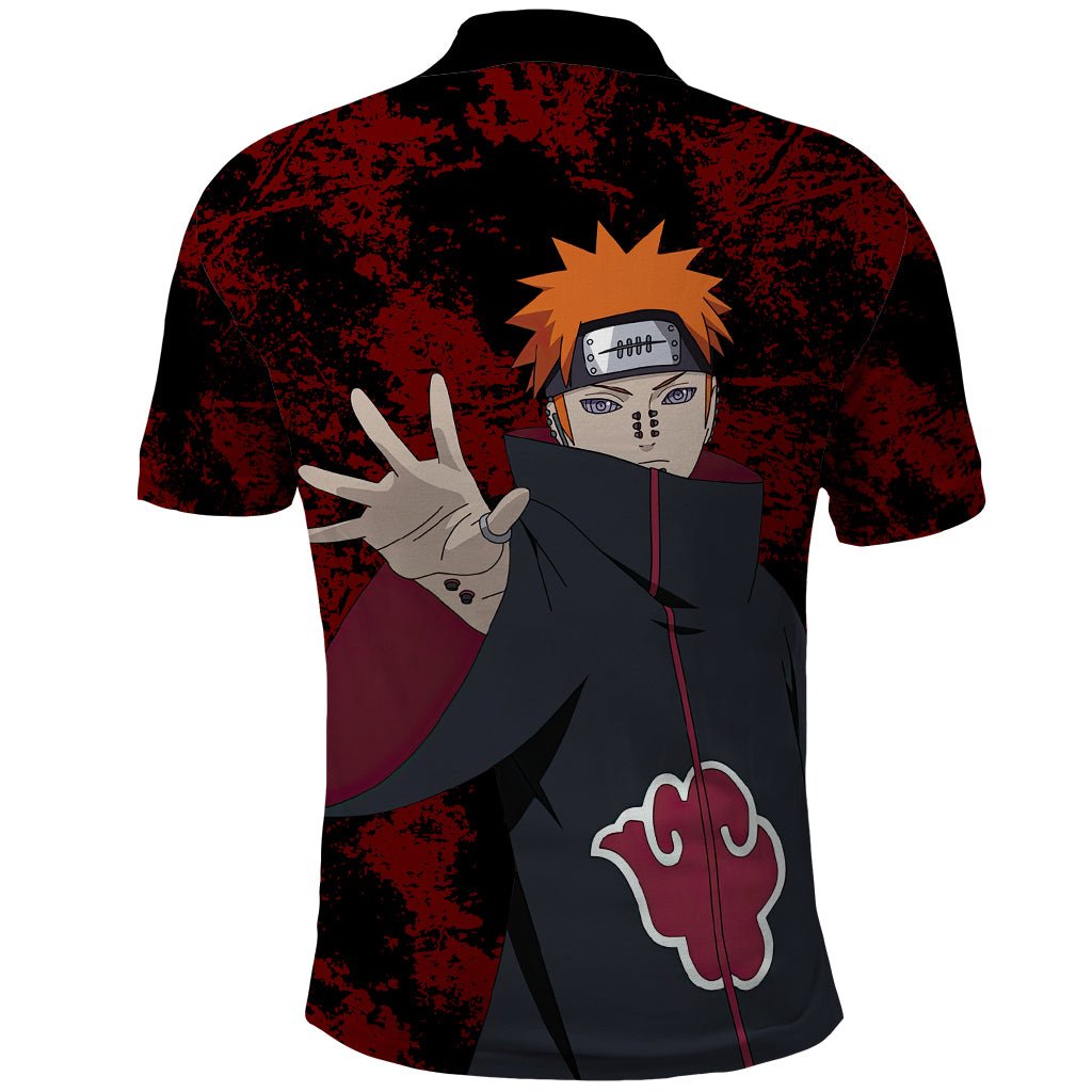 Akatsuki Pain - Anime Tie - Dye Style Polo Shirt TS04 - The Mazicc - Adult - S - Multicolor