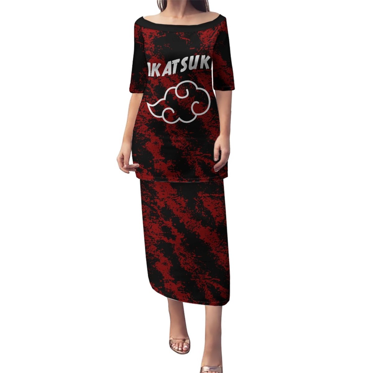 Akatsuki Pain - Anime Tie - Dye Style Puletasi TS04 - The Mazicc - Long Dress - S - Multicolor