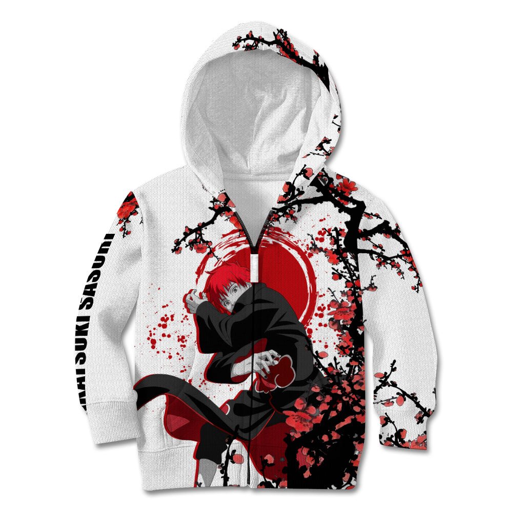 Akatsuki Sasori - Japan Style Anime Kid Hoodie TS04 - The Mazicc - Zip Hoodie - Toddler 2T - White