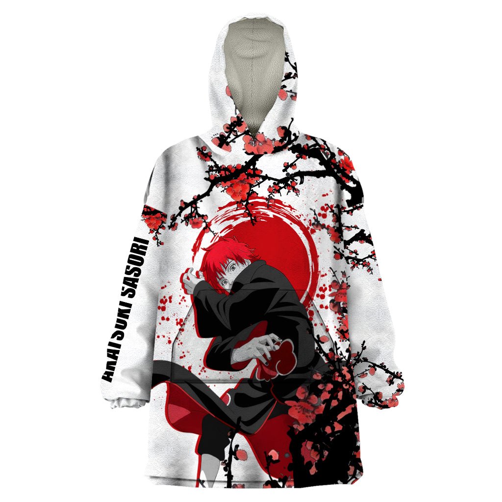 Akatsuki Sasori - Japan Style Anime Wearable Blanket Hoodie TS04 - The Mazicc - Adult - One Size - White