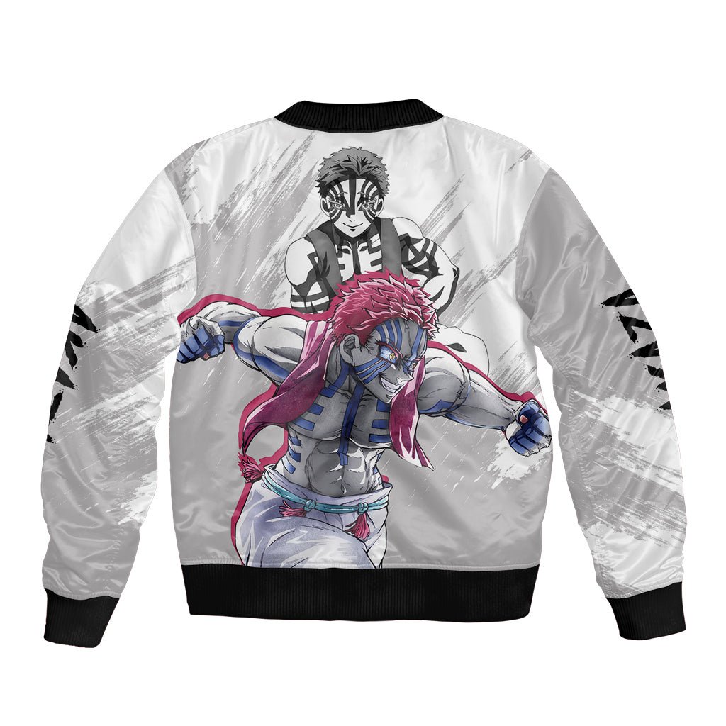 Akaza Bomber Jacket Demon Slayer TS04 - The Mazicc - Unisex - S - White