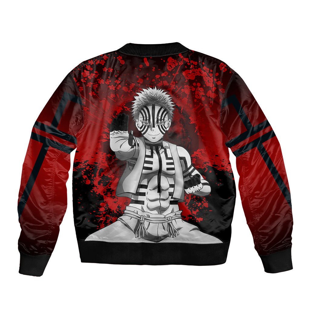 Akaza Demon Slayer Bomber Jacket Japan Art TS04 - The Mazicc - Unisex - S - Red