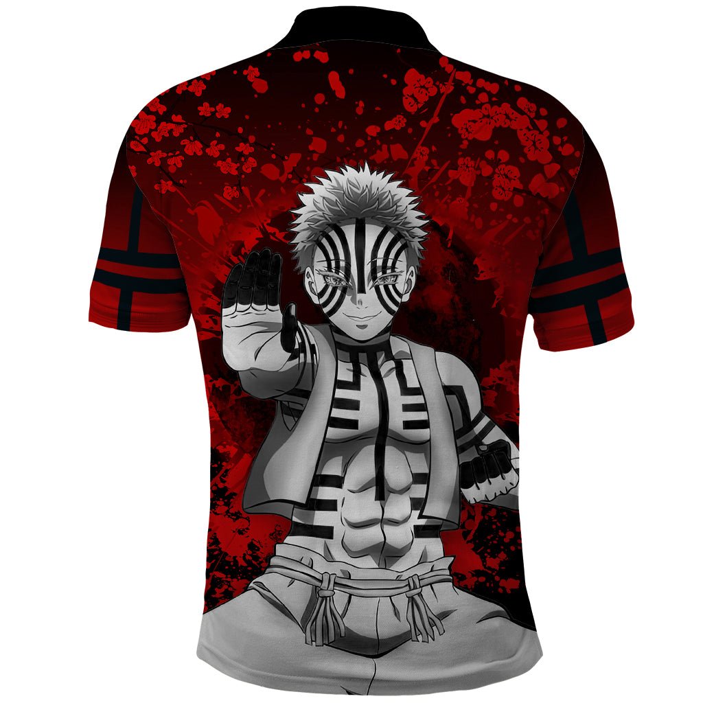 Akaza Demon Slayer Polo Shirt Japan Art TS04 - The Mazicc - Adult - S - Red