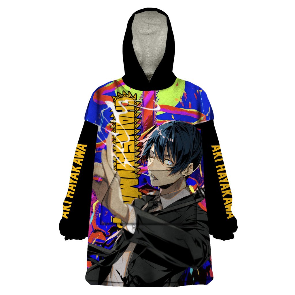 Aki Hayakawa Wearable Blanket Hoodie Chainsaw Man TS04 - The Mazicc - Adult - One Size - Black