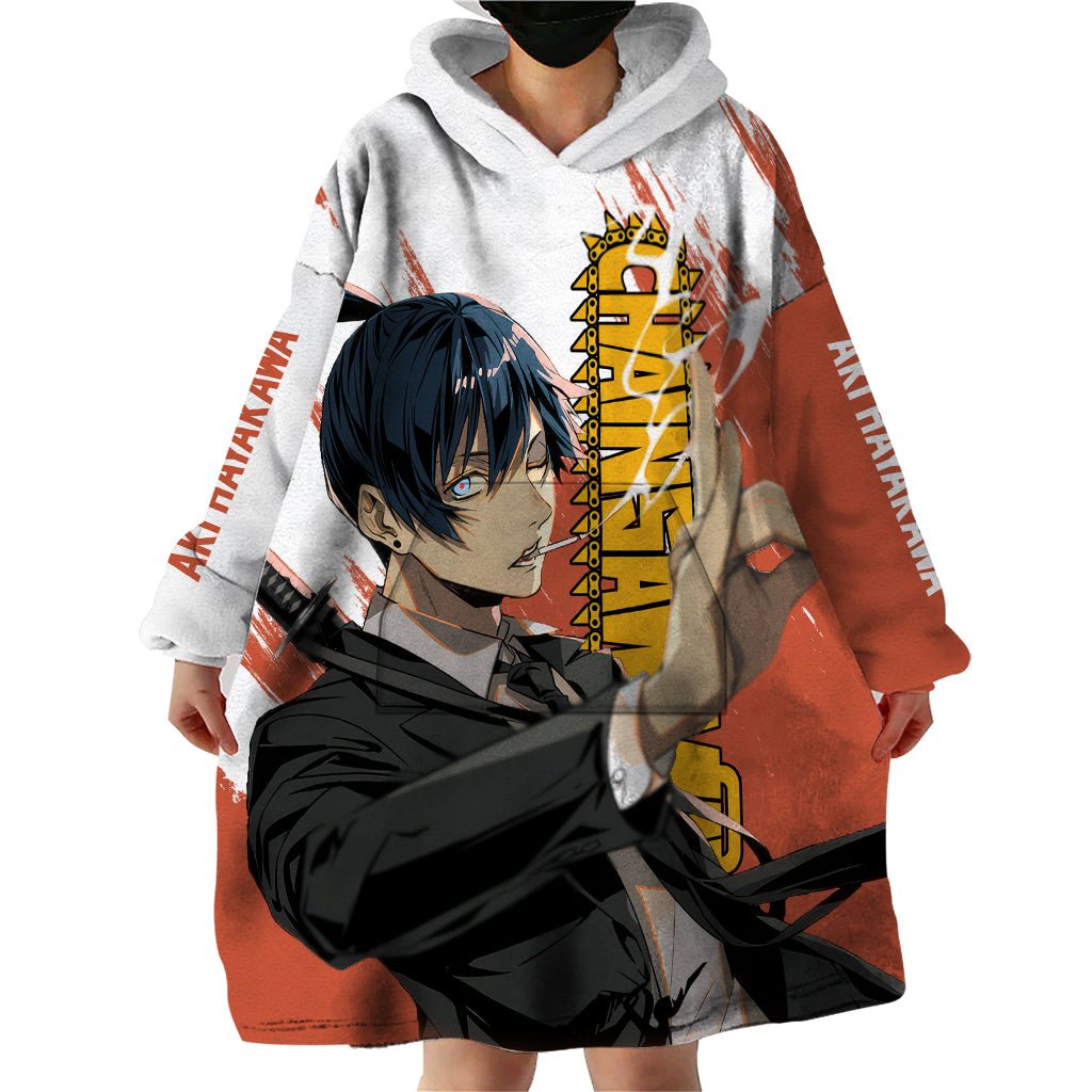 Aki Hayakawa Wearable Blanket Hoodie Chainsaw Man TS04 - The Mazicc - Adult - One Size - Multicolor
