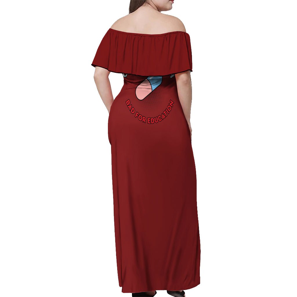 Akira Shotaro Kaneda Off Shoulder Maxi Dress TS04 - The Mazicc - Women - S - Multicolor