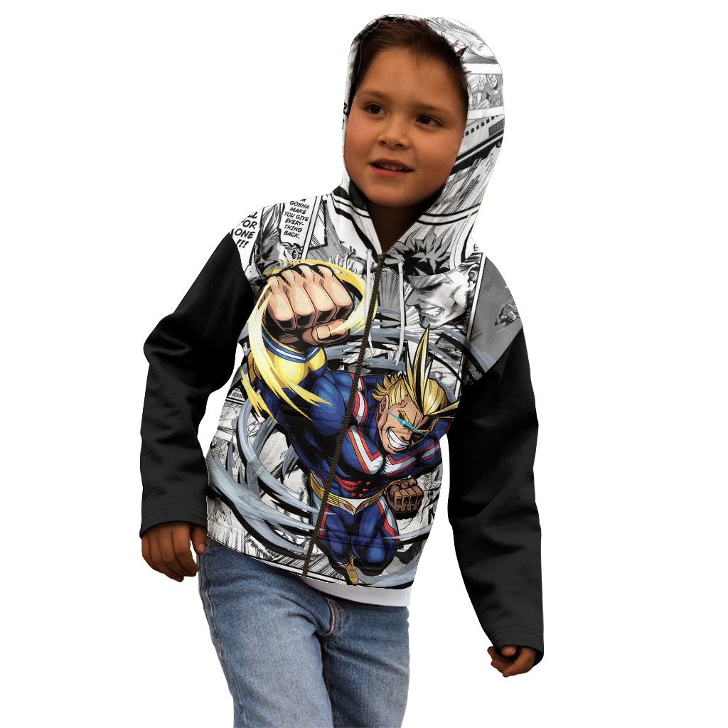 All Might Kid Hoodie Manga Style TS04 - The Mazicc - Zip Hoodie - Toddler 2T - Multicolor