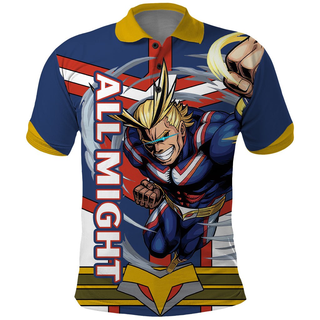 All Might Polo Shirt My Hero Academia TS04 - The Mazicc - Adult - S - Multicolor