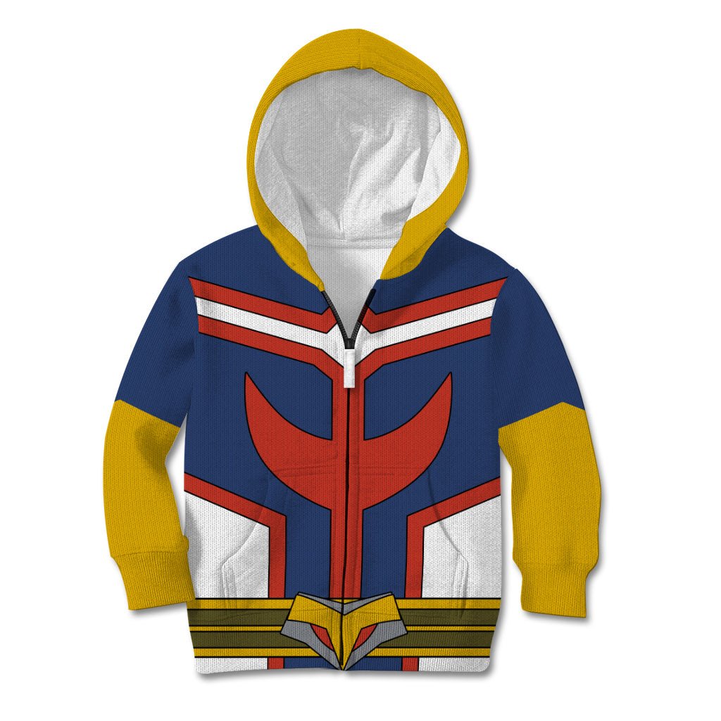 All Might Uniform Kid Hoodie My Hero Academia TS04 - The Mazicc - Zip Hoodie - Toddler 2T - Multicolor
