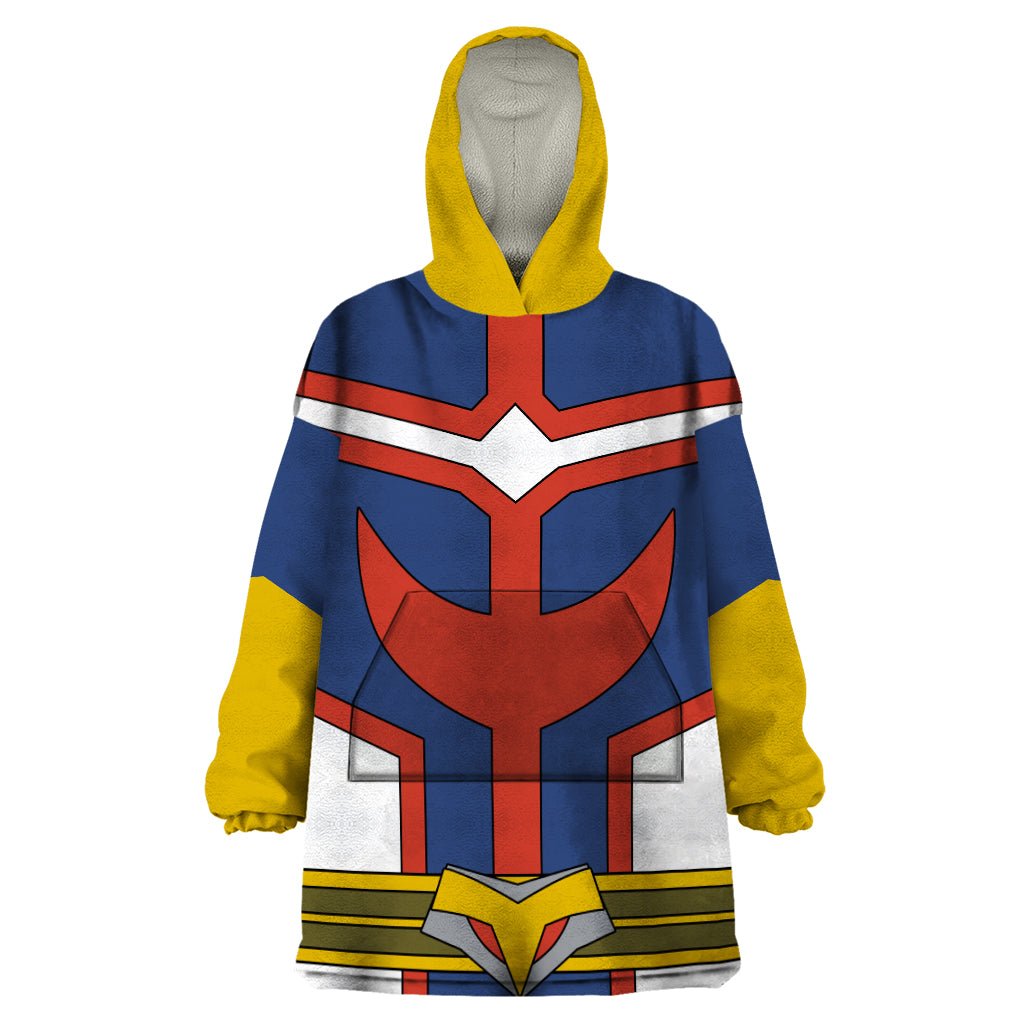 All Might Uniform Wearable Blanket Hoodie My Hero Academia TS04 - The Mazicc - Adult - One Size - Multicolor