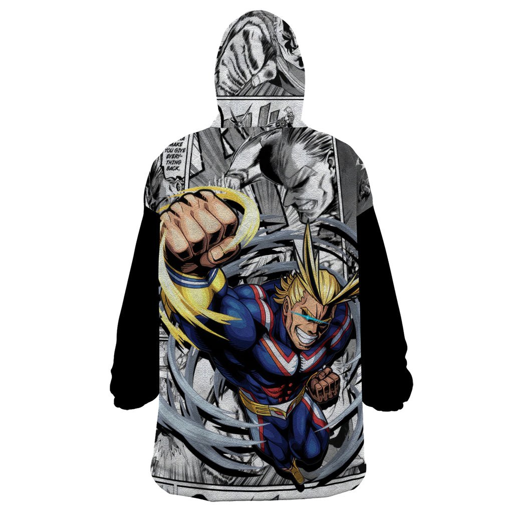 All Might Wearable Blanket Hoodie Manga Style TS04 - The Mazicc - Adult - One Size - Multicolor
