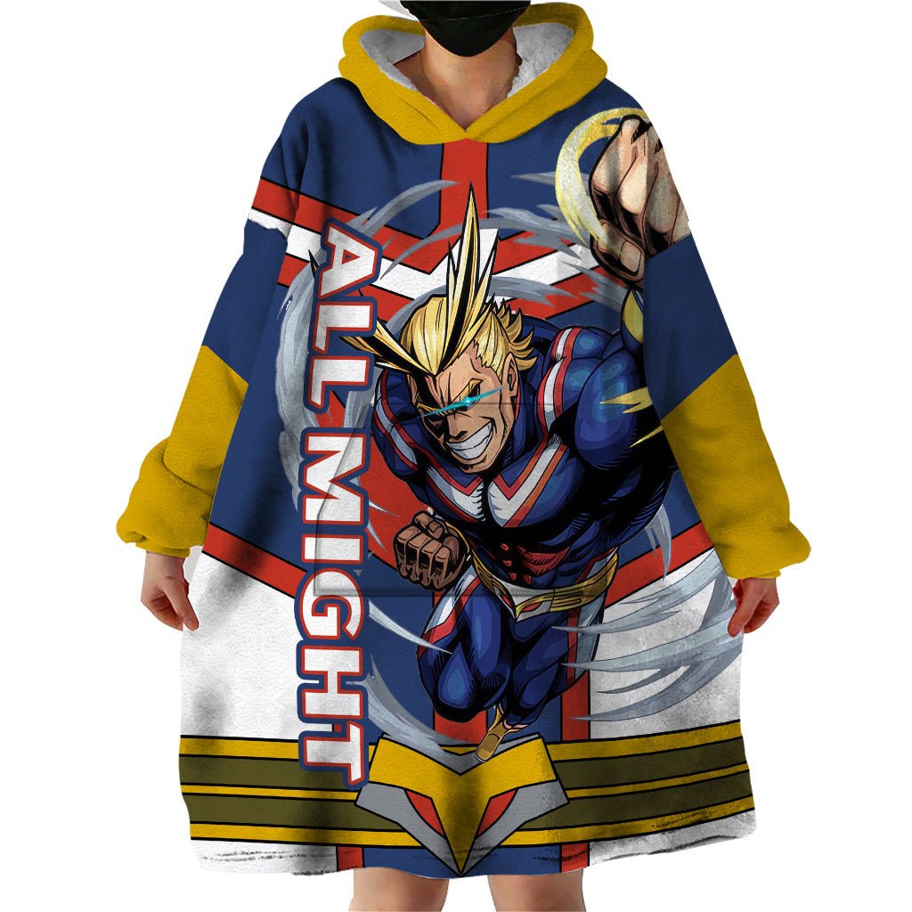 All Might Wearable Blanket Hoodie My Hero Academia TS04 - The Mazicc - Adult - One Size - Multicolor