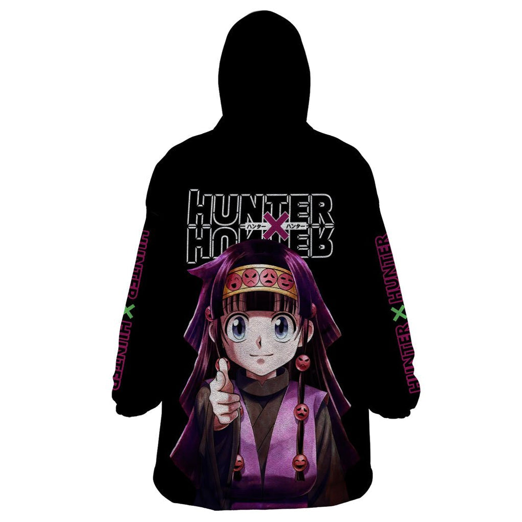 Alluka Zoldyck Hunter X Hunter Wearable Blanket Hoodie Anime Style TS04 - The Mazicc - Adult - One Size - Black