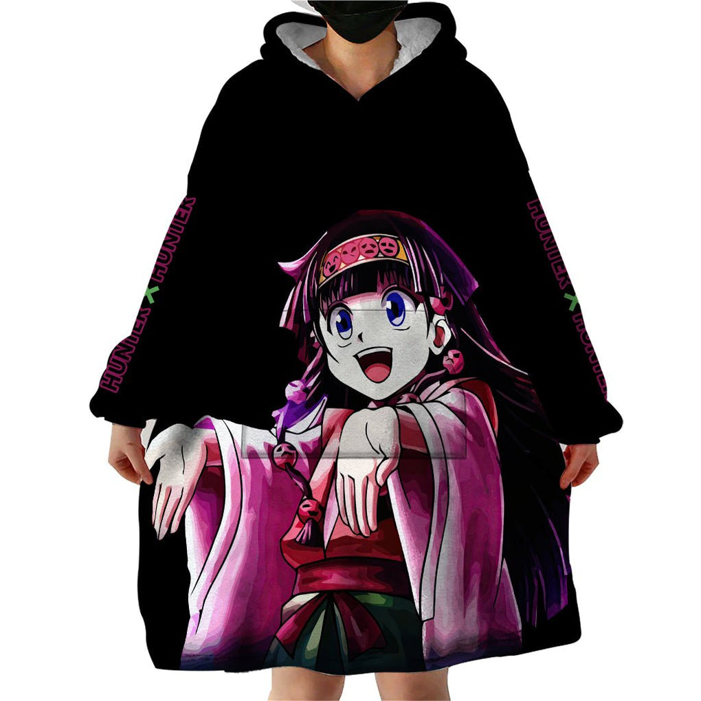 Alluka Zoldyck Hunter X Hunter Wearable Blanket Hoodie Anime Style TS04 - The Mazicc - Adult - One Size - Black
