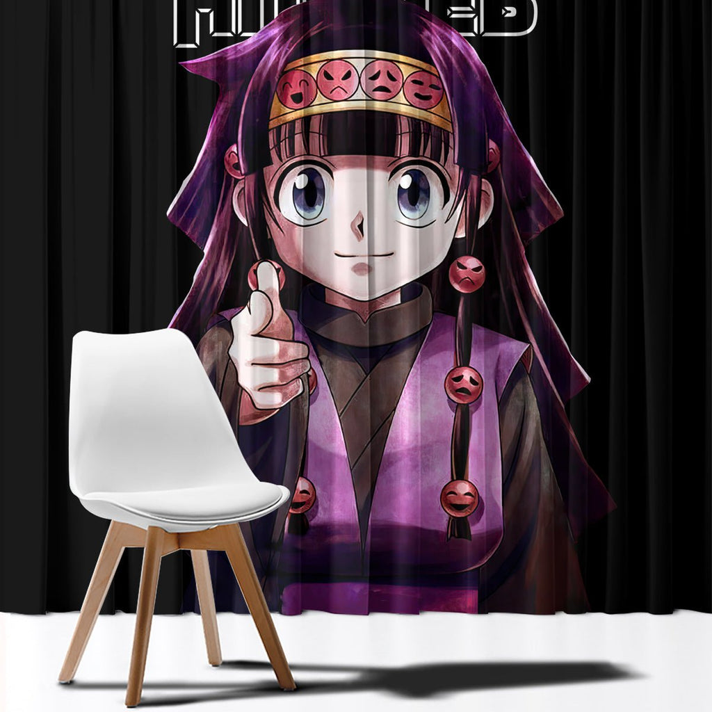 Alluka Zoldyck Hunter X Hunter Window Curtain Anime Style TS04 - The Mazicc - With Hooks - 107cm x 213cm - Black
