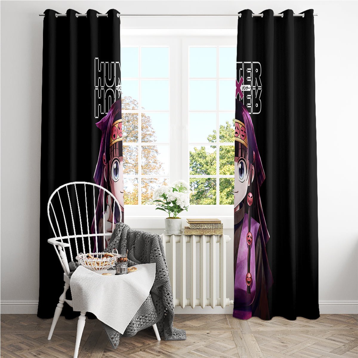 Alluka Zoldyck Hunter X Hunter Window Curtain Anime Style TS04 - The Mazicc - With Grommets - 107cm x 213cm - Black