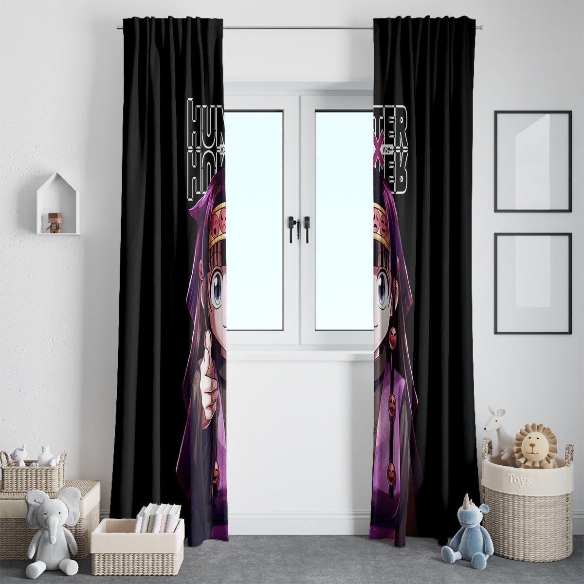 Alluka Zoldyck Hunter X Hunter Window Curtain Anime Style TS04 - The Mazicc - With Hooks - 107cm x 213cm - Black