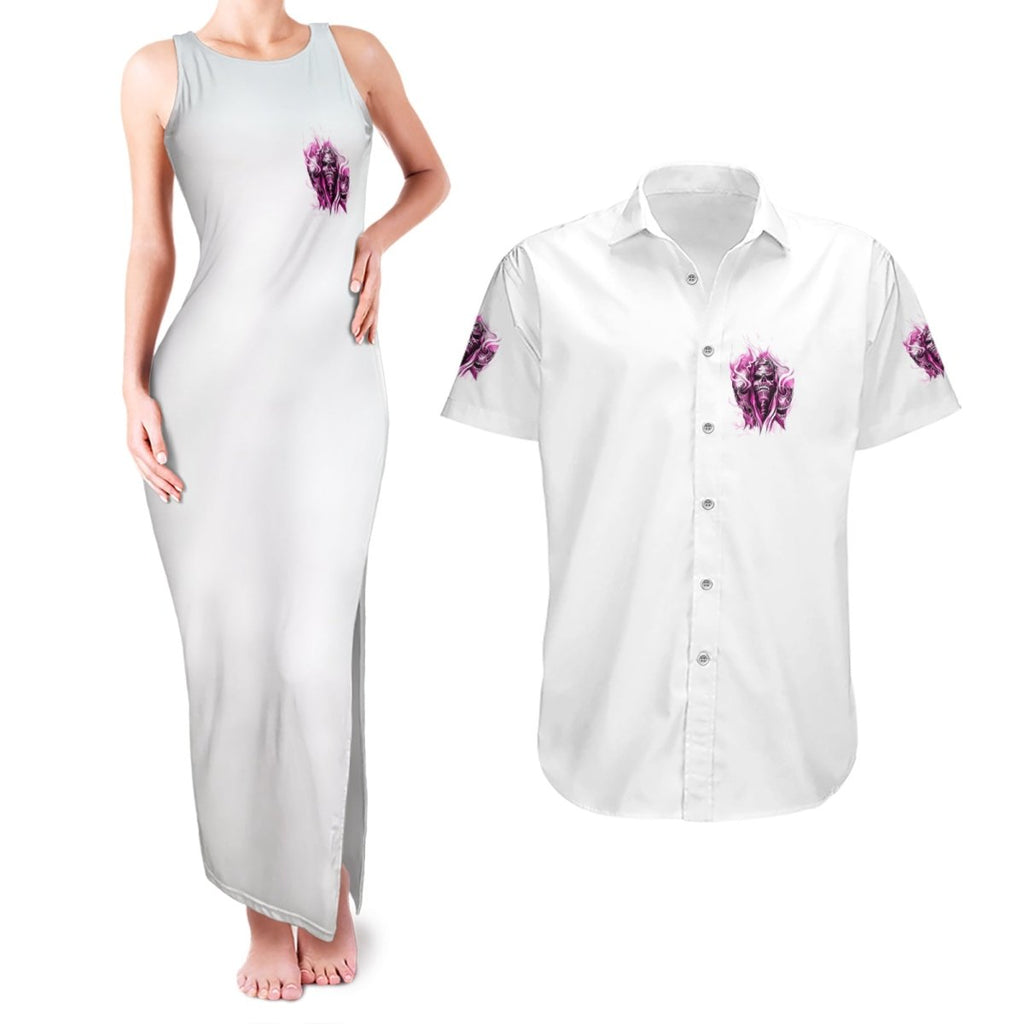 Always A Strong Women Skull Couples Matching Tank Maxi Dress and Hawaiian Shirt TS04 - The Mazicc - S - S - Multicolor