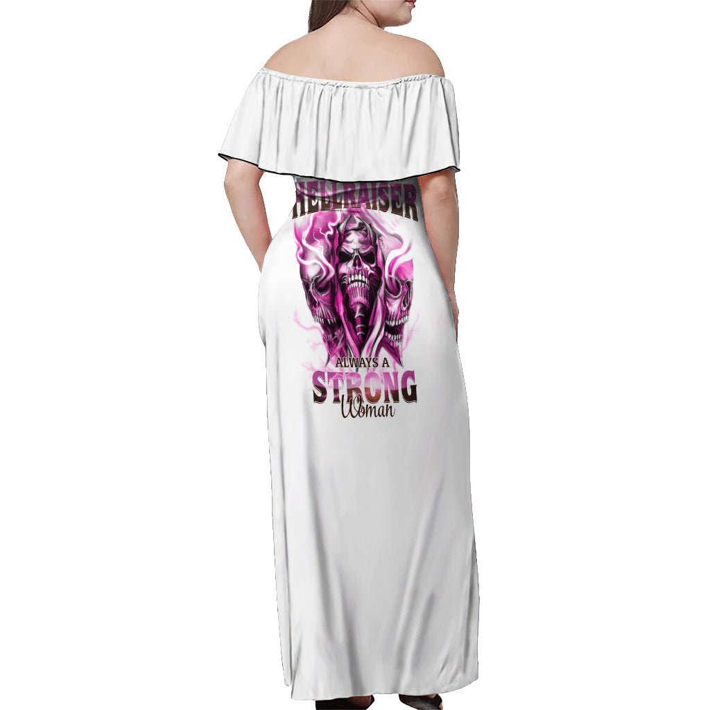 Always A Strong Women Skull Off Shoulder Maxi Dress TS04 - The Mazicc - Women - S - Multicolor