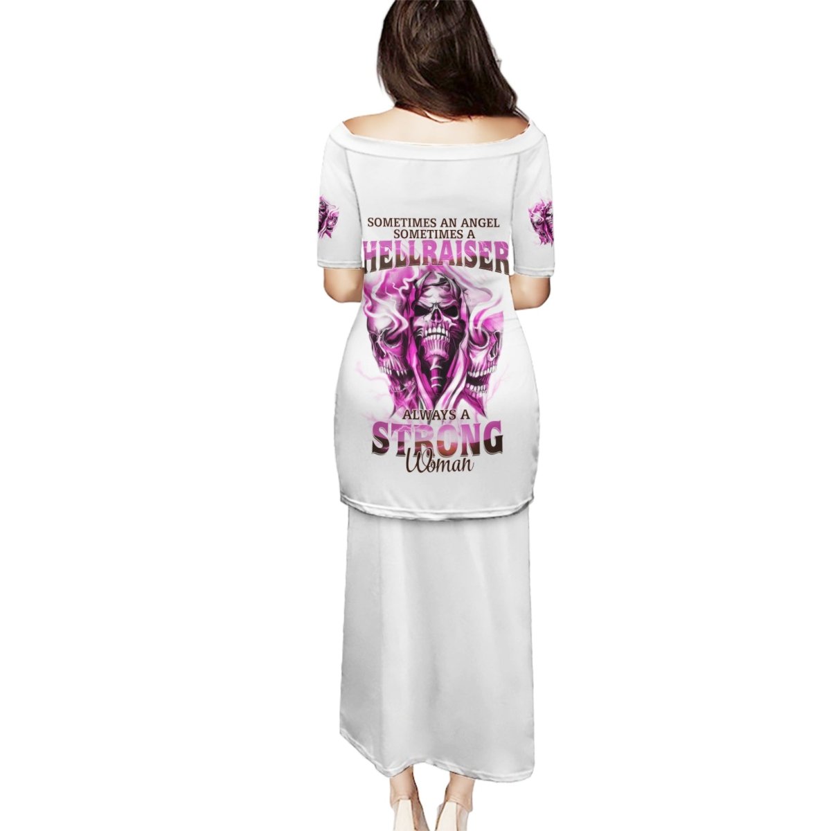 Always A Strong Women Skull Puletasi TS04 - The Mazicc - Long Dress - S - Multicolor
