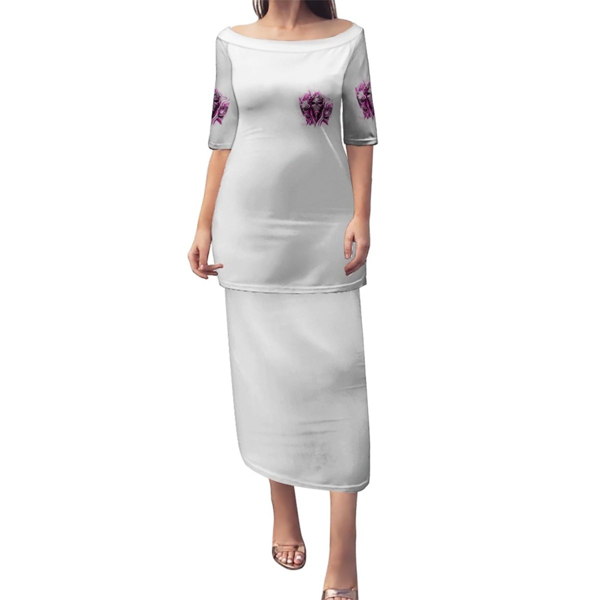 Always A Strong Women Skull Puletasi TS04 - The Mazicc - Long Dress - S - Multicolor