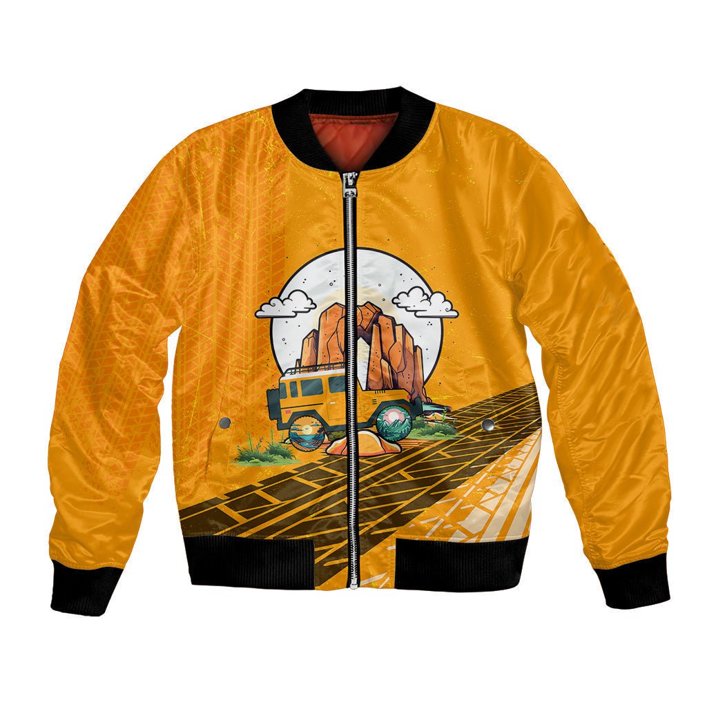 Always Take The Scenic Route Jeep Bomber Jacket TS07 - The Mazicc - Unisex - S - Orange