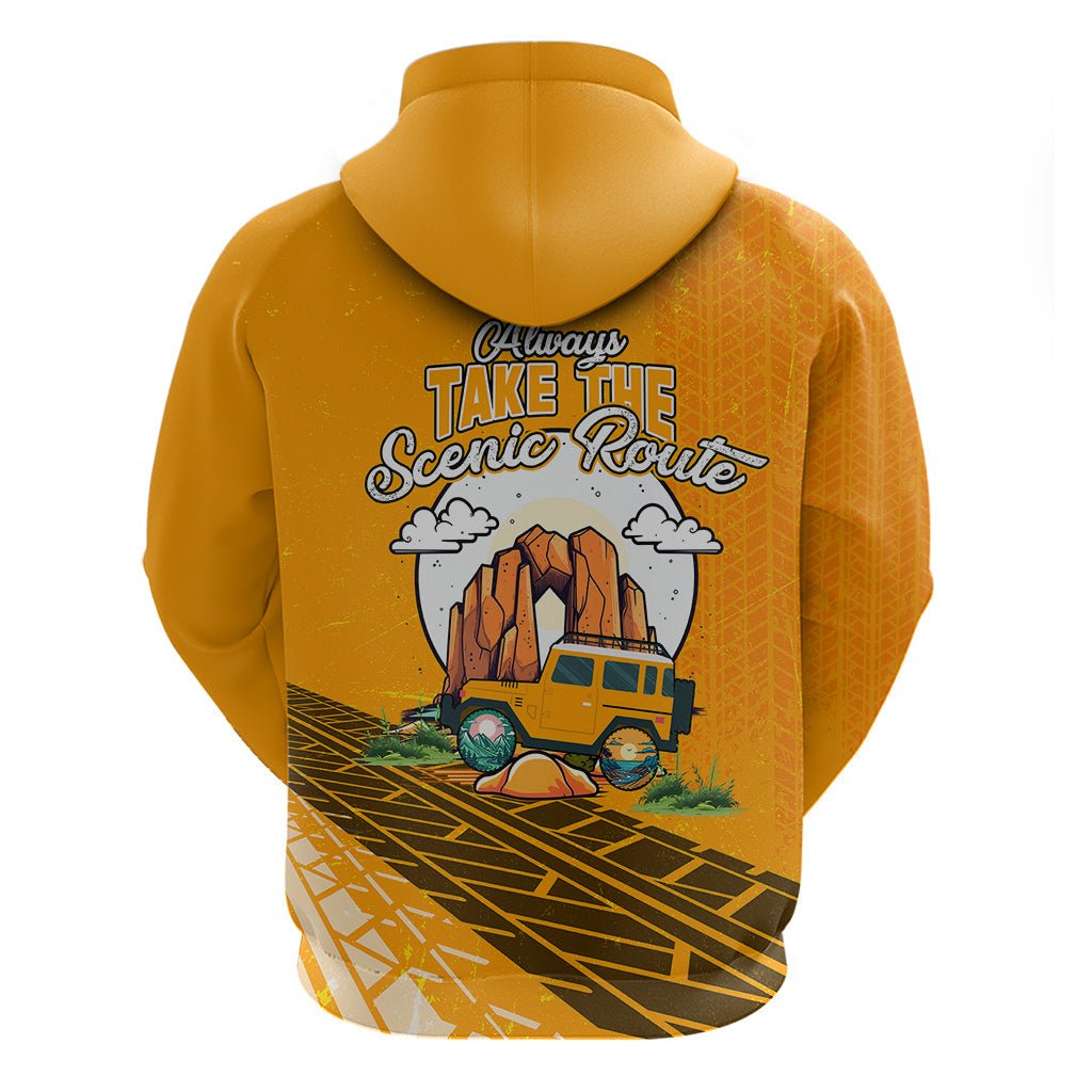 Always Take The Scenic Route Jeep Hoodie TS07 - The Mazicc - Pullover Hoodie - S - Orange