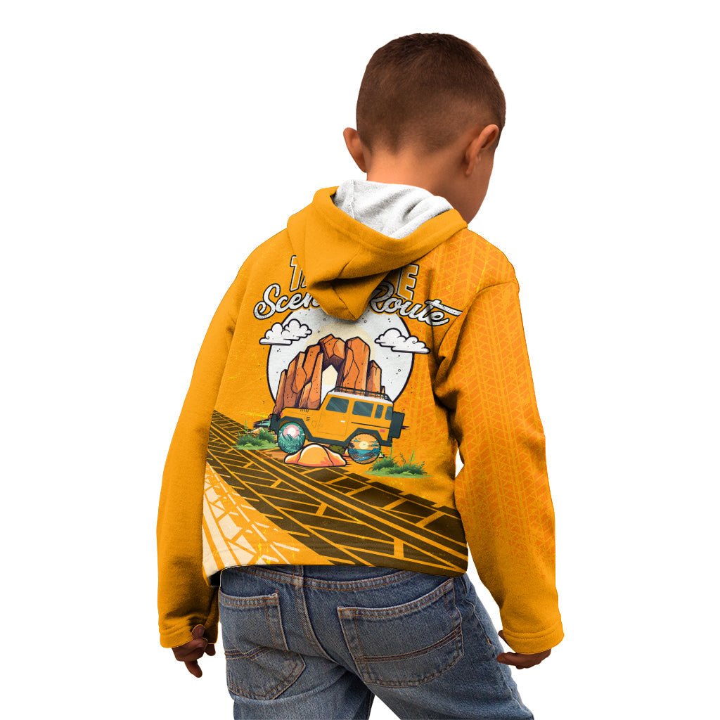 Always Take The Scenic Route Jeep Kid Hoodie TS07 - The Mazicc - Hoodie - Toddler 2T - Orange