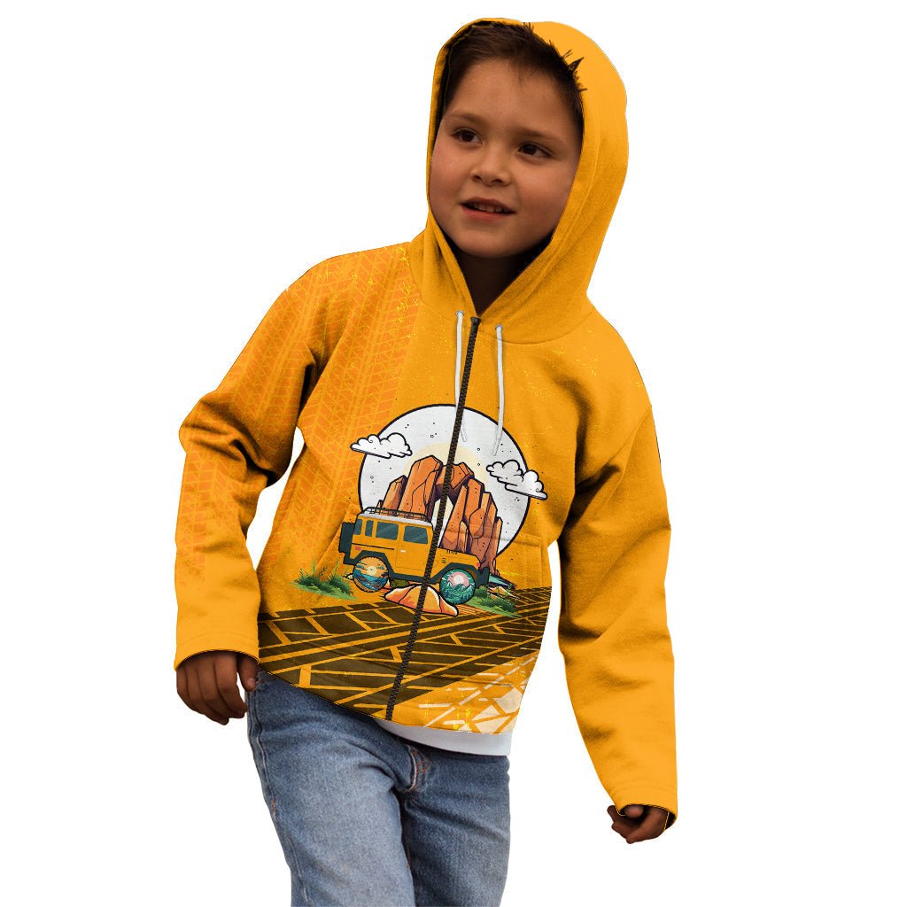 Always Take The Scenic Route Jeep Kid Hoodie TS07 - The Mazicc - Hoodie - Toddler 2T - Orange