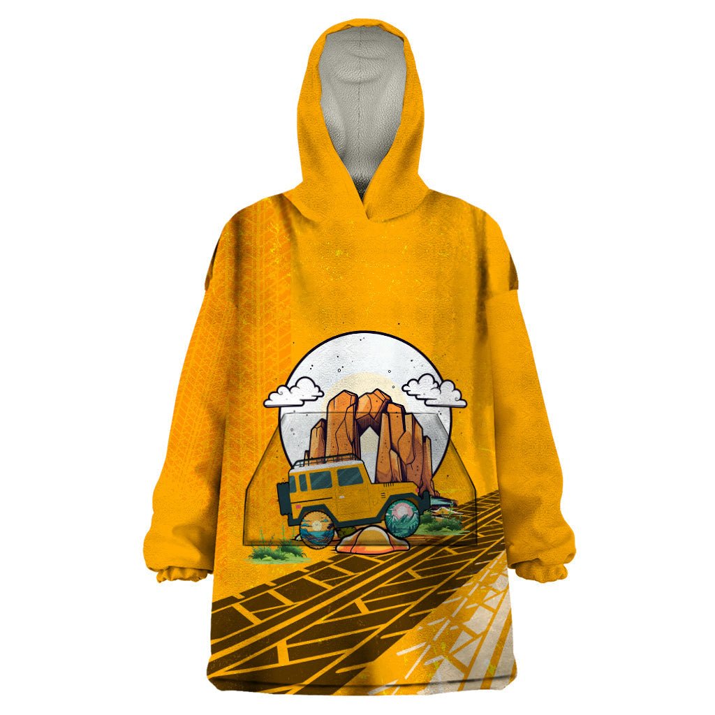 Always Take The Scenic Route Jeep Wearable Blanket Hoodie TS07 - The Mazicc - Adult - One Size - Orange