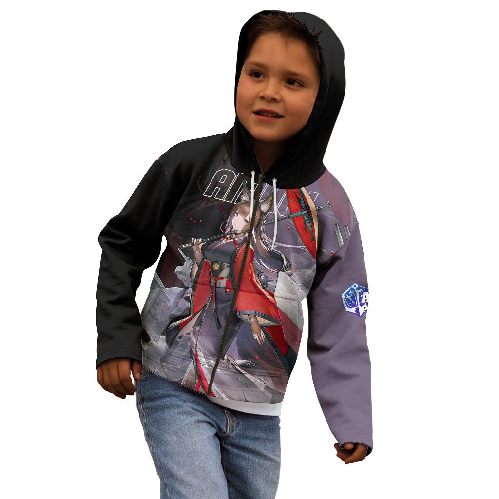 Amagi - Azur Lane Kid Hoodie Anime Game Style TS04 - The Mazicc - Zip Hoodie - Toddler 2T - Black/Purple